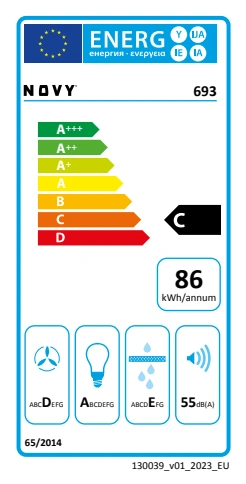 Energieklasse C - Vollständiges EU-Energielabel