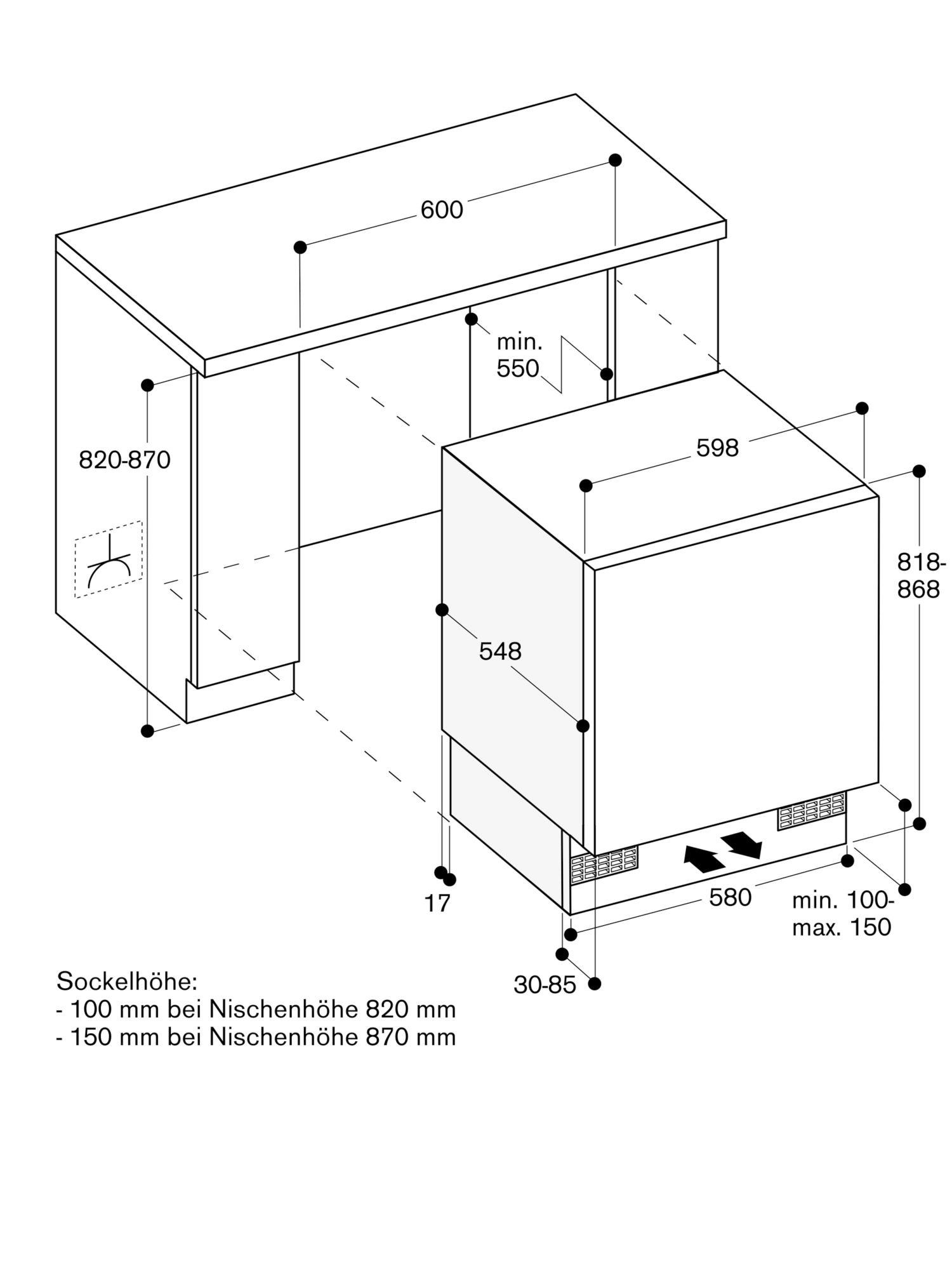 Gaggenau RF200203 Unterbaugefrierschrank 