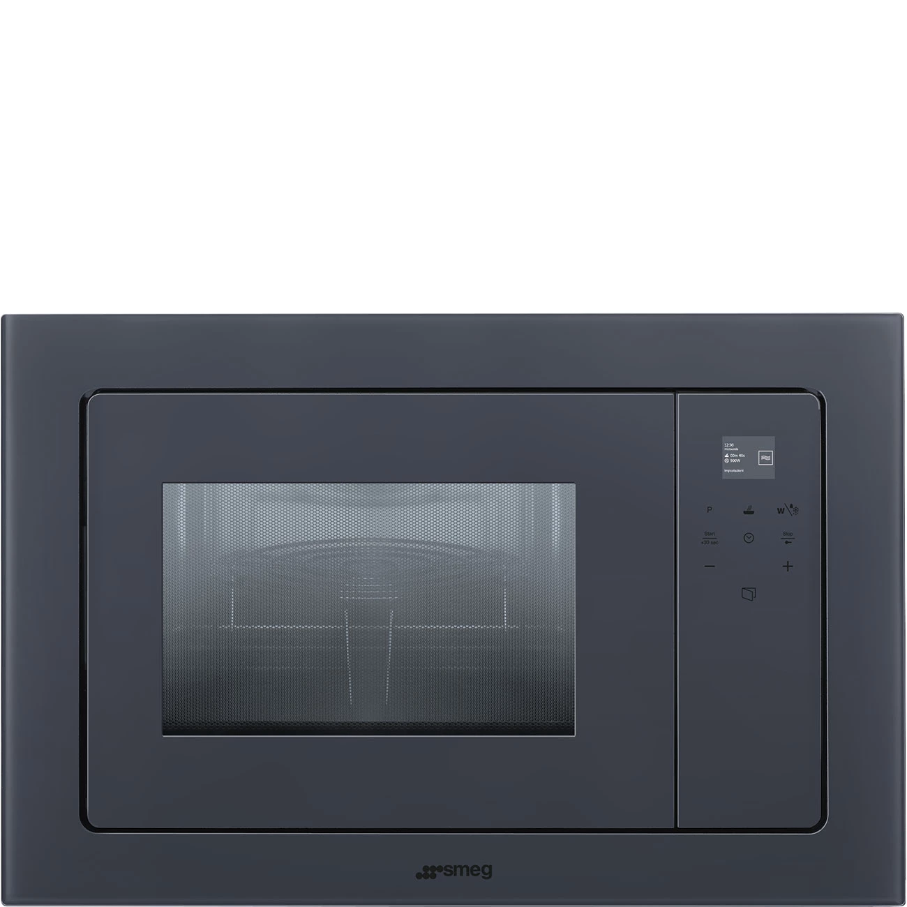 Smeg FMI120G Einbau-Mikrowellengerät mit Grill Neptune Grey