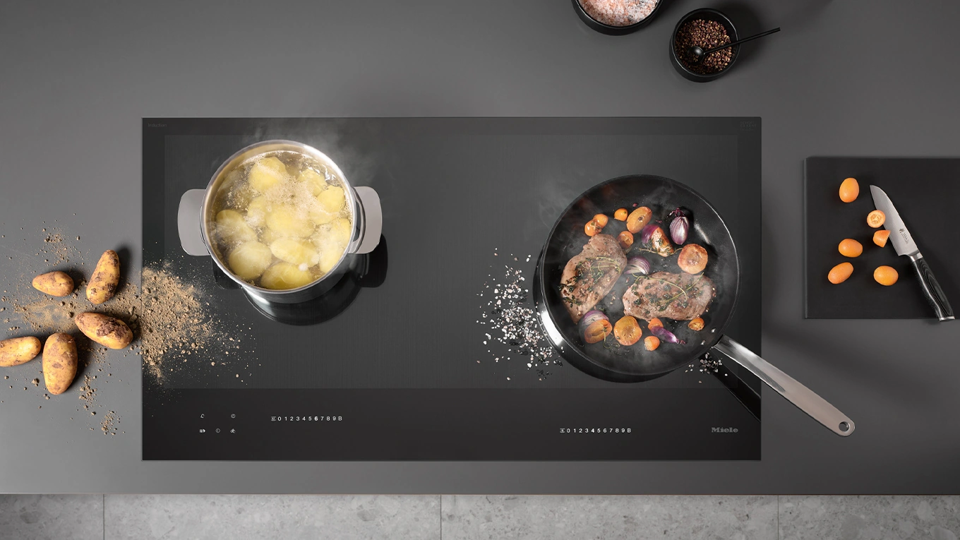 Miele Induktionskochfeld mit diamond finish Miele Induktionskochfeld mit diamond finish