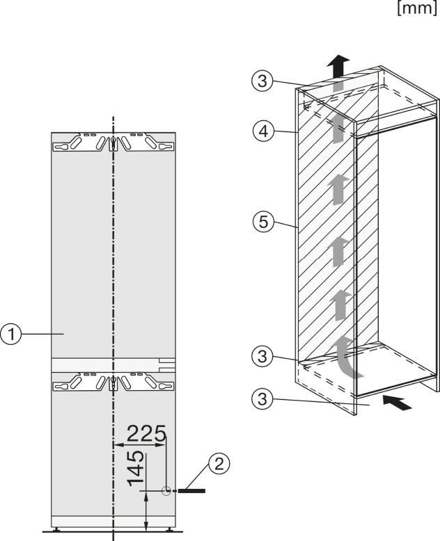 Miele KFN 7744 E Einbau-Kühl-Gefrierkombination