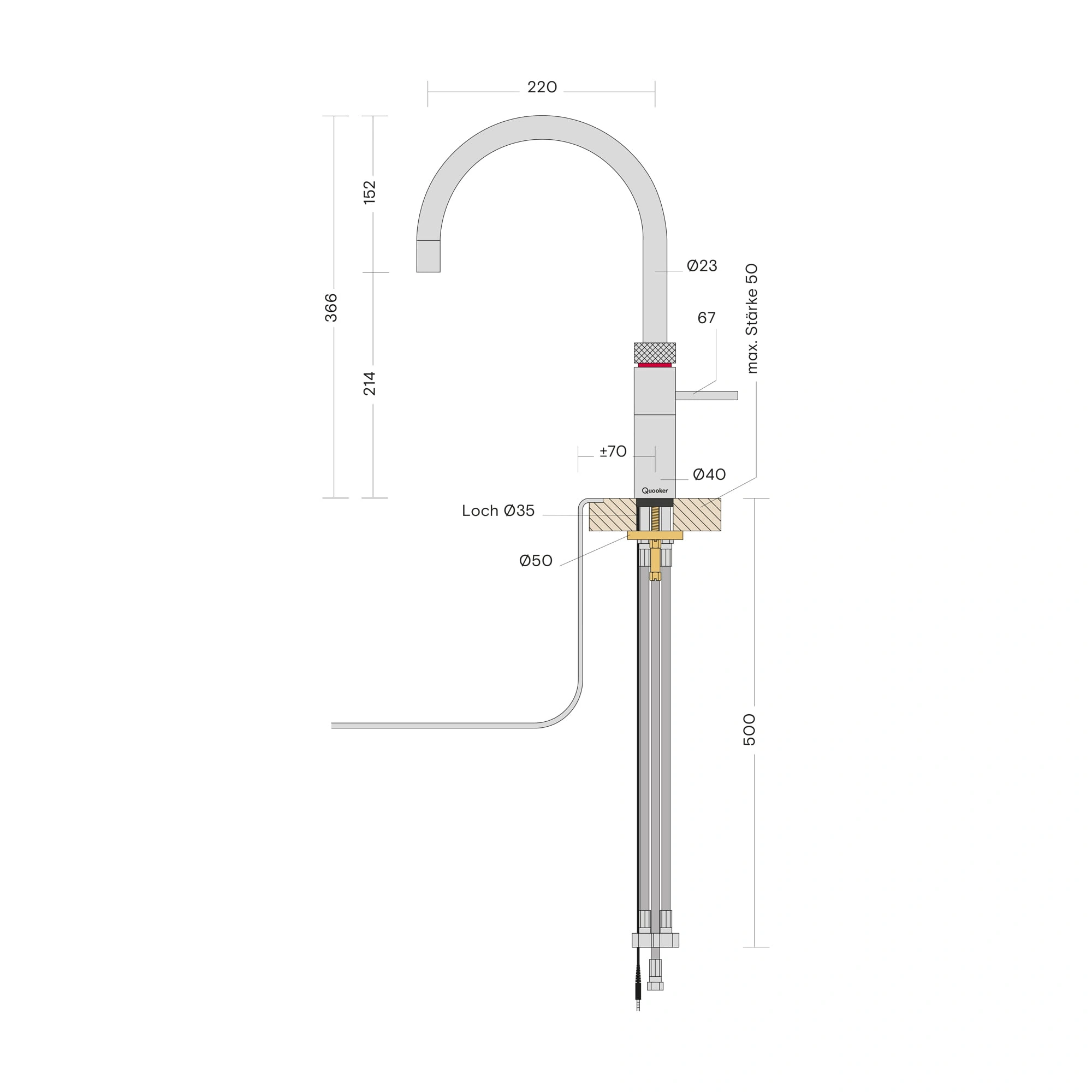 Quooker 22FRBLK Armatur Schwarz