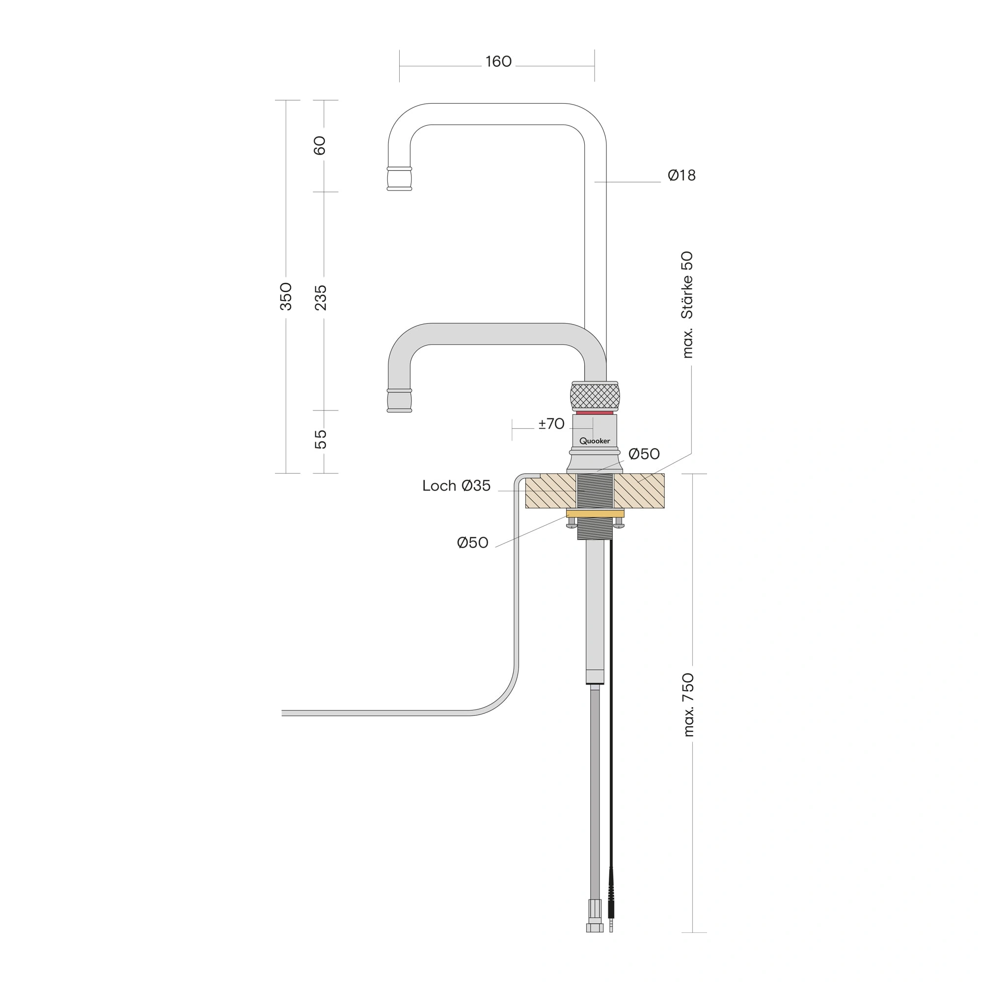 Quooker 22CNSRVS Armatur Edelstahl