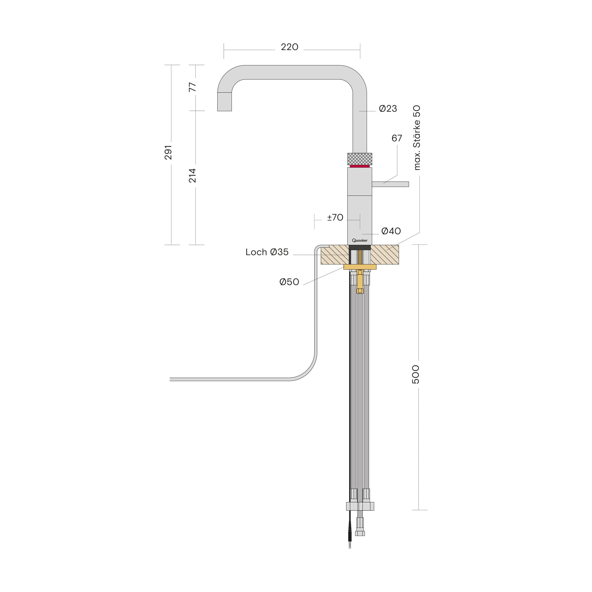 Quooker 3FSBLK Armatur Schwarz