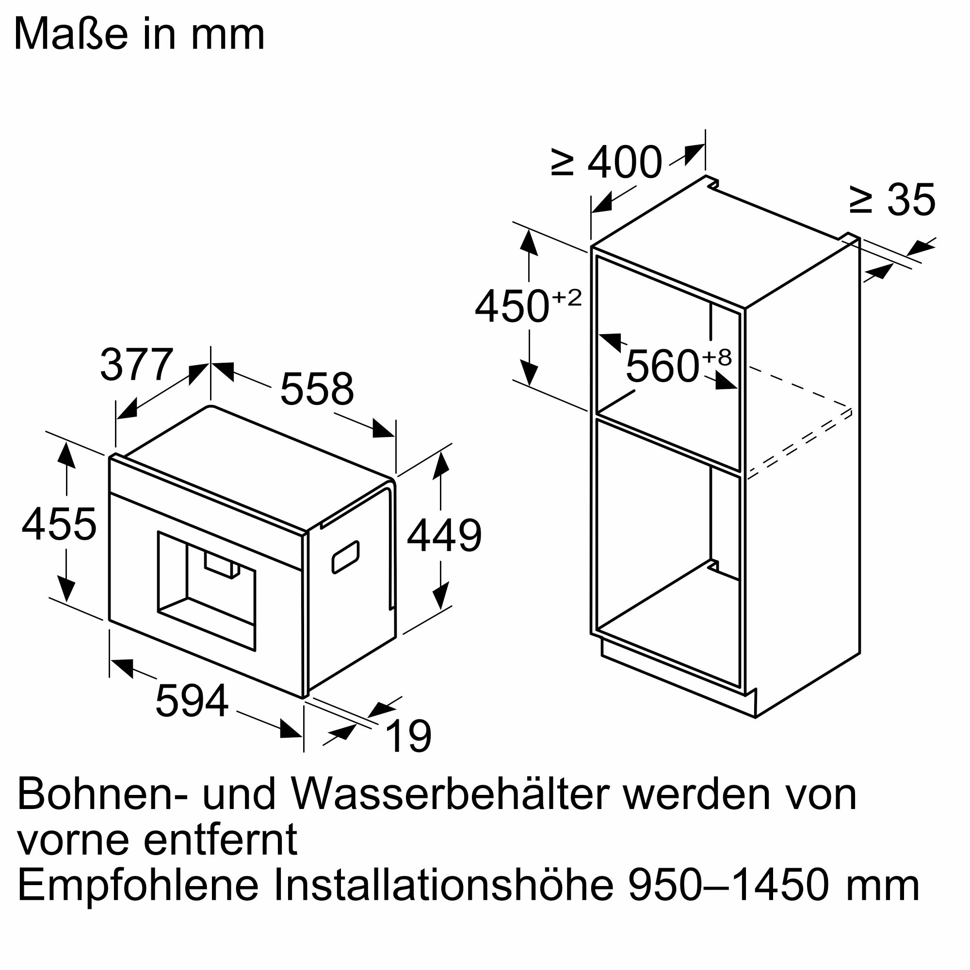 Siemens CT918L1D0 Einbau-Kaffeevollautomat Schwarz