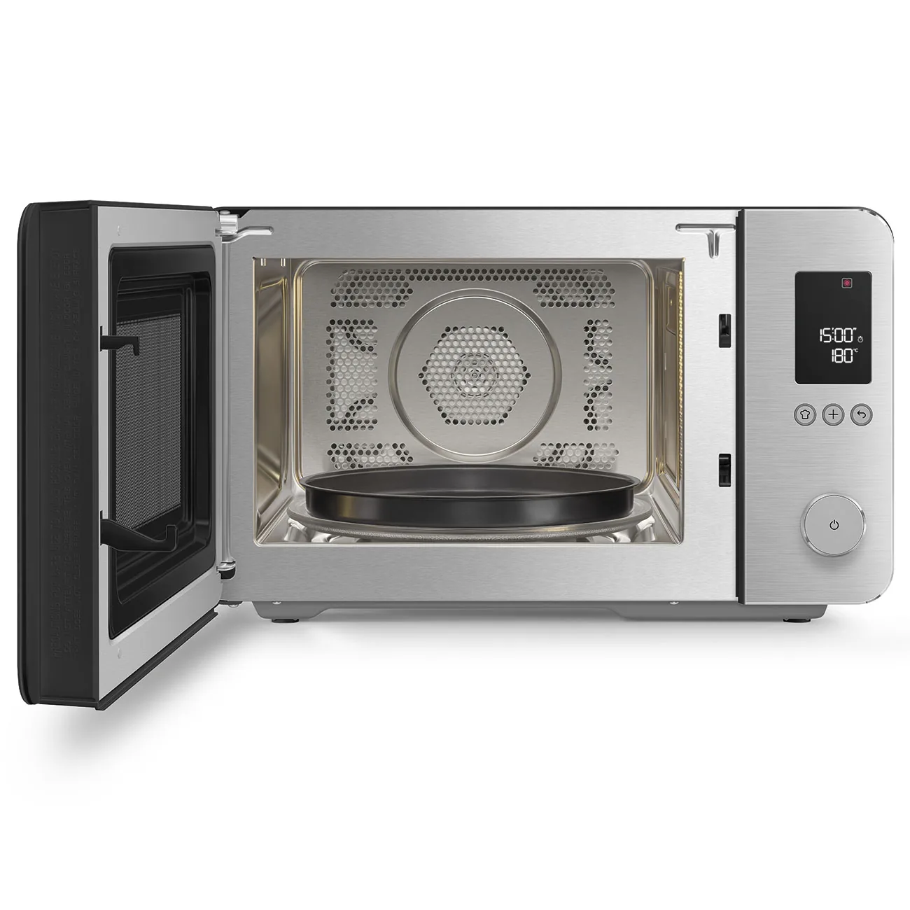 Smeg MOC02BLMEU Kombi-Tisch-Mikrowelle Schwarz-Matt-Aluminium