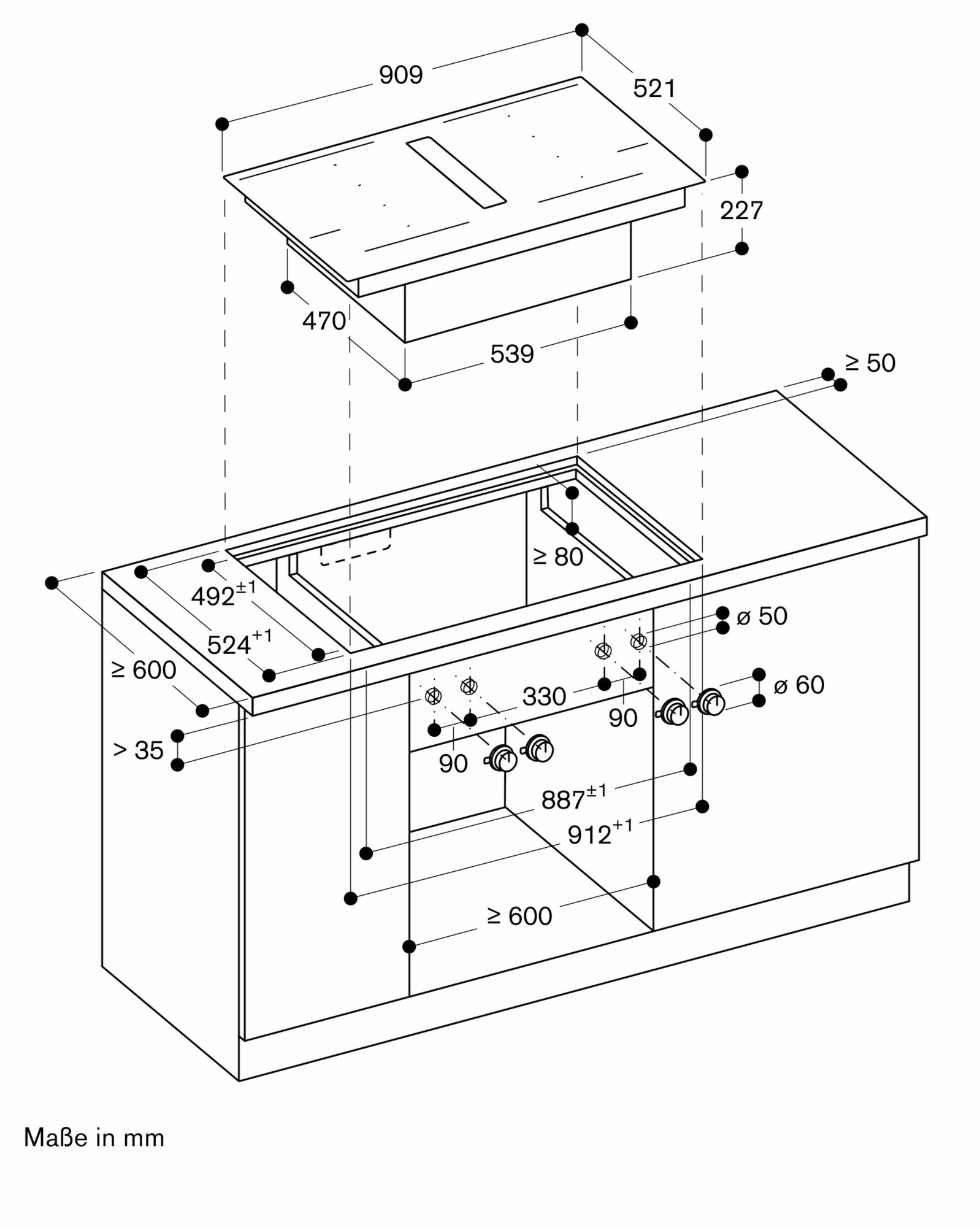 Gaggenau CV492100 Muldenlüftung 