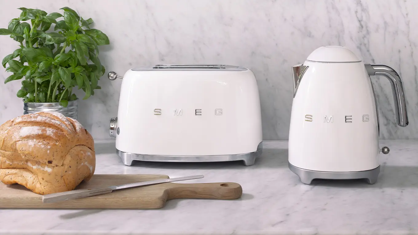smeg wasserkocher und toaster weiß