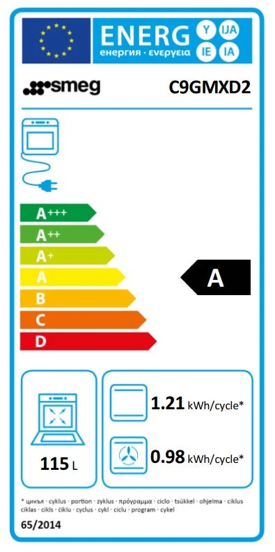 Energy Class A - Full EU energy label