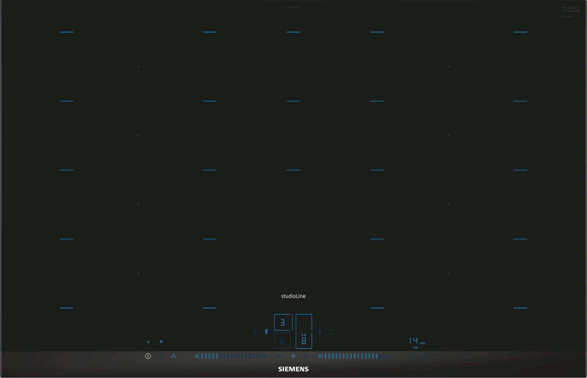 Siemens EX878LYV5E Einbau-Induktionskochfeld Schwarz