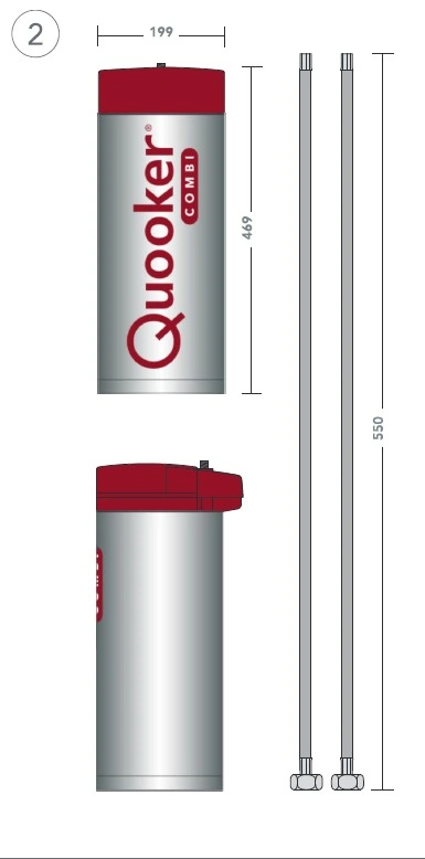 Quooker 22+FSCHRCUBE Armatur verchromt glänzend