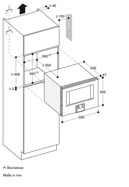 Gaggenau BM450110 Einbau-Backofen mit Mikrowellenfunktion Edelstahl