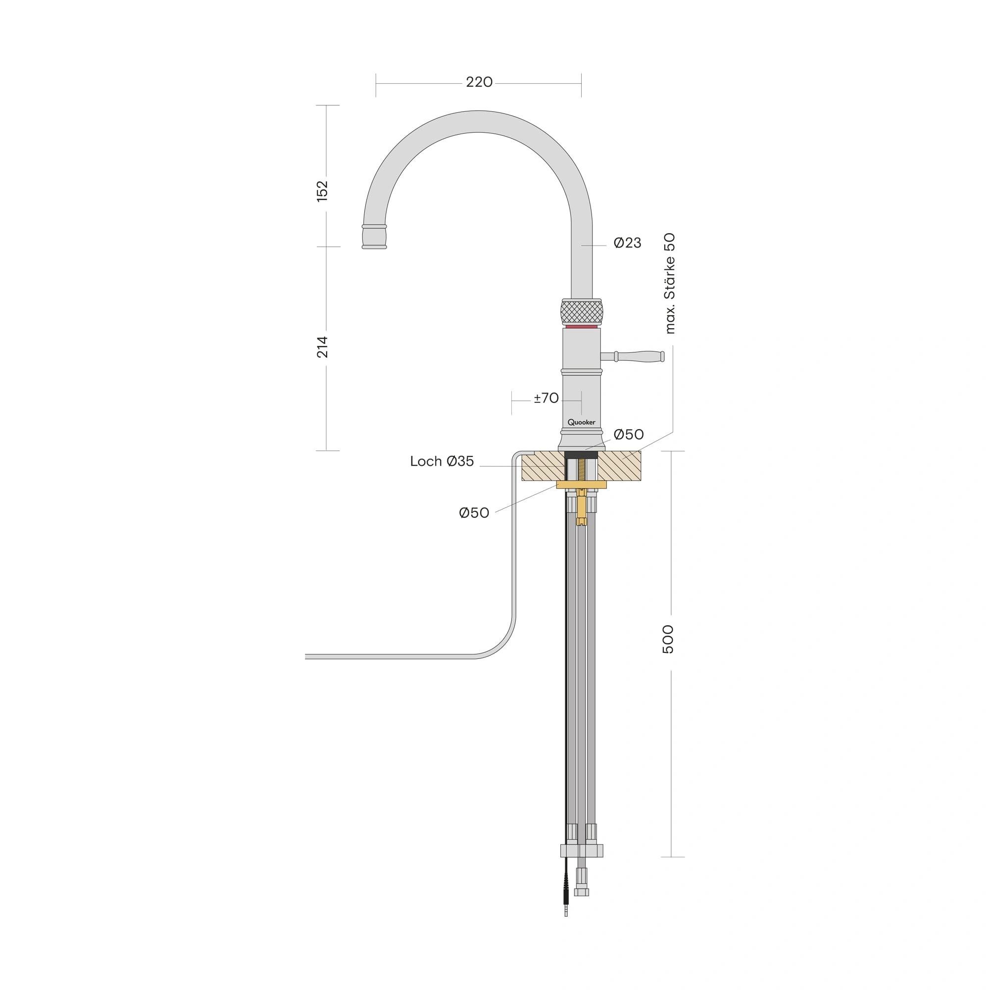 Quooker 22CFRCHR Armatur verchromt glänzend