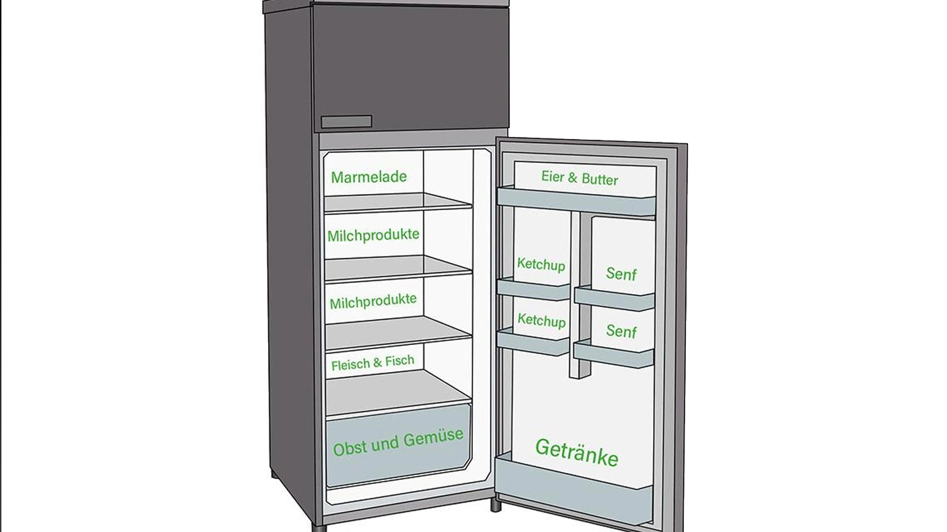 kühlschrank sortieren nach lebensmitteln