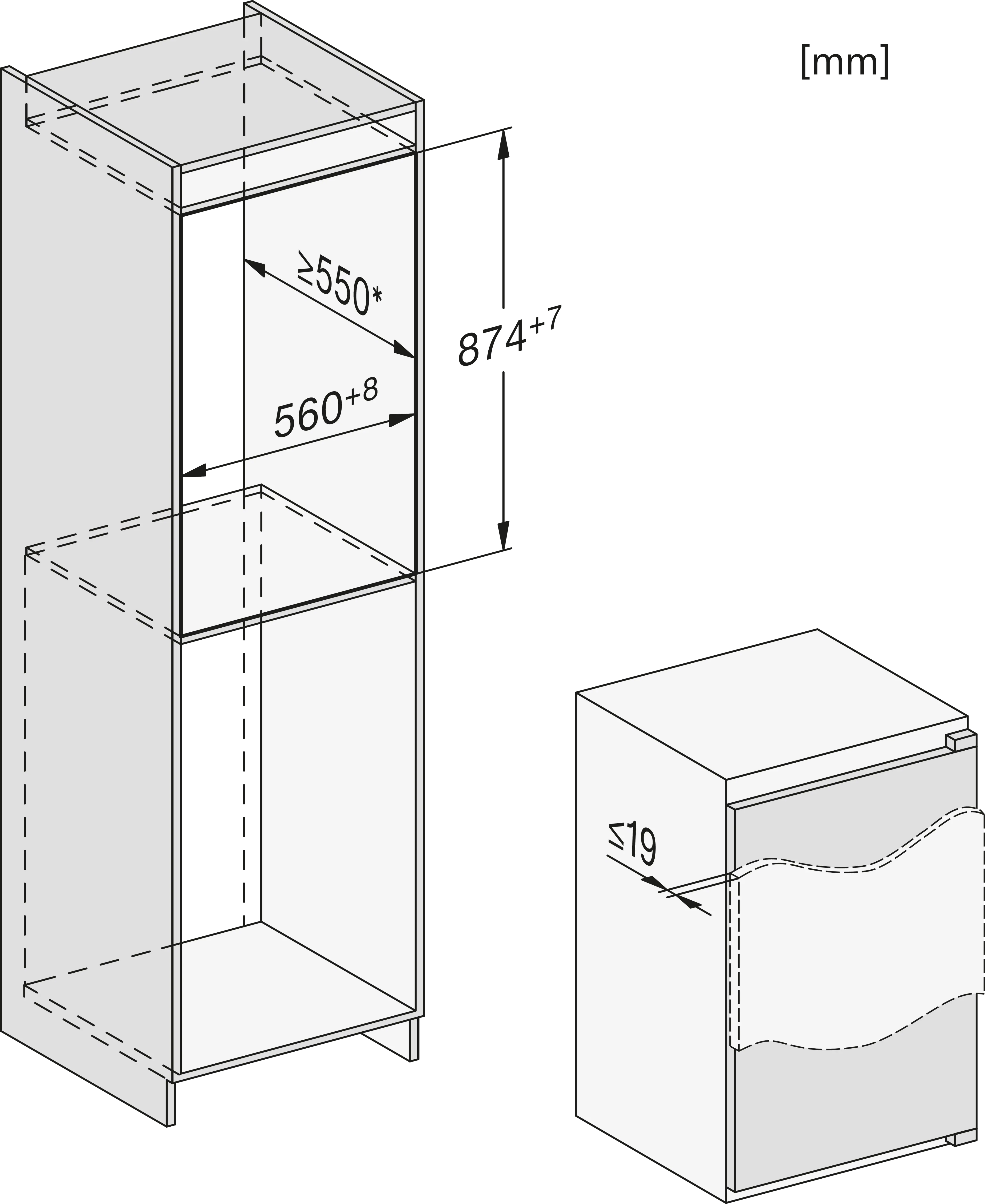 Miele K 7118 D Einbau-Kühl-Gefrierkombination