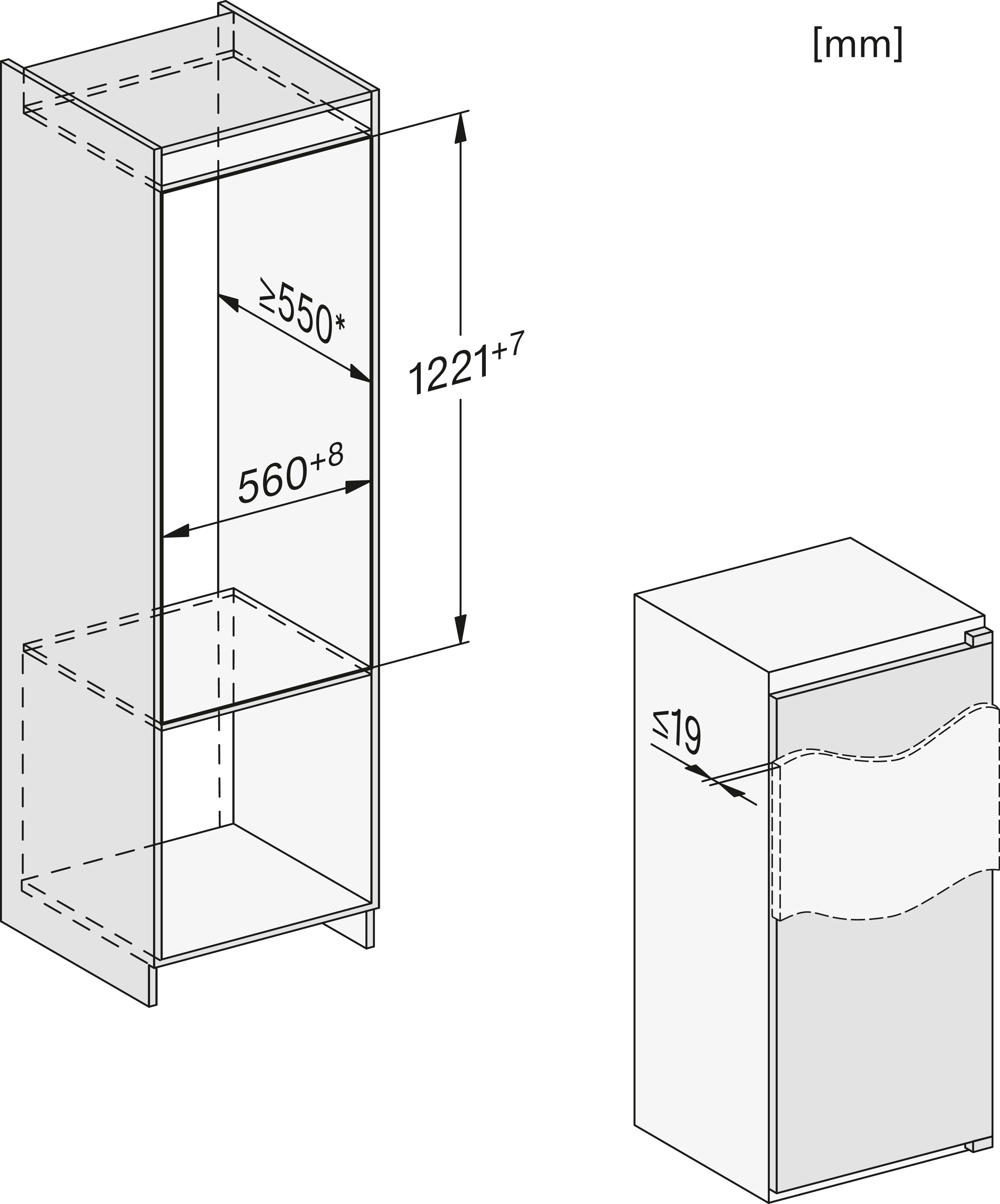 Miele K 7315 E Einbau-Kühlschrank