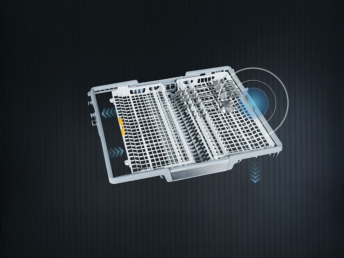 Miele 3D Multiflex Schublade 3d multiflex schublade für einen miele geschirrspueler vor einem schwarzen hintergrund