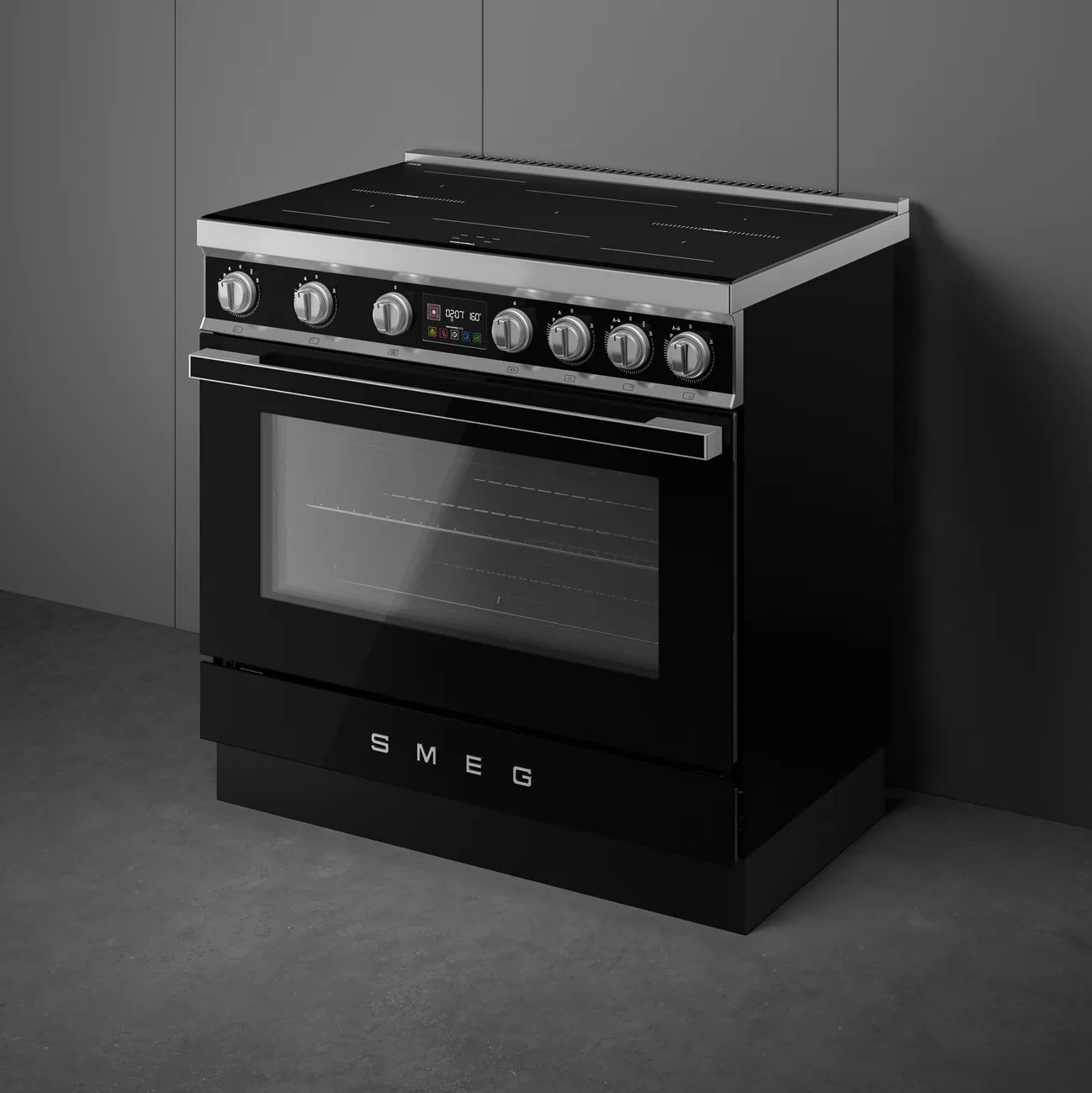 Smeg CPF90I1PBL2 Kochzentrum Schwarz