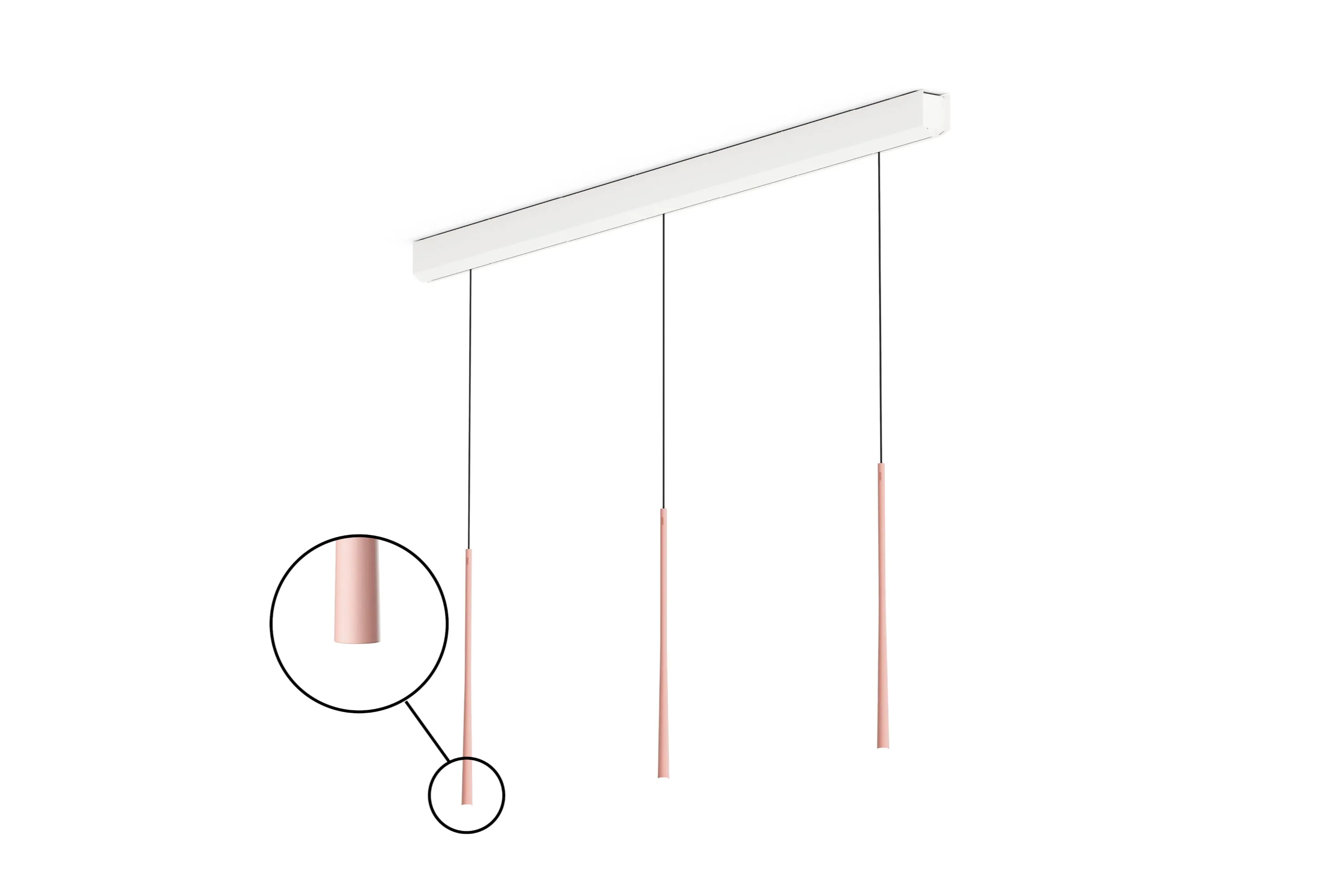Bora LSLRG Pendelleuchte 3-fach linear Roségold