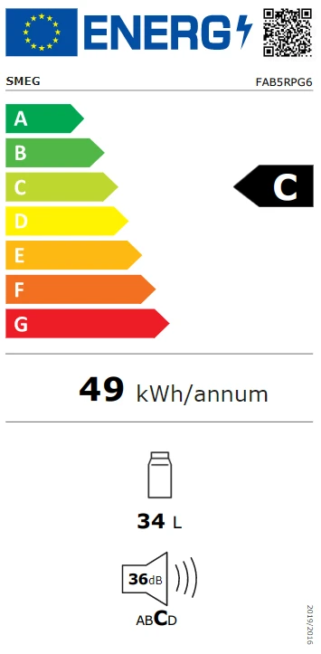 Energy Class C - Full EU energy label