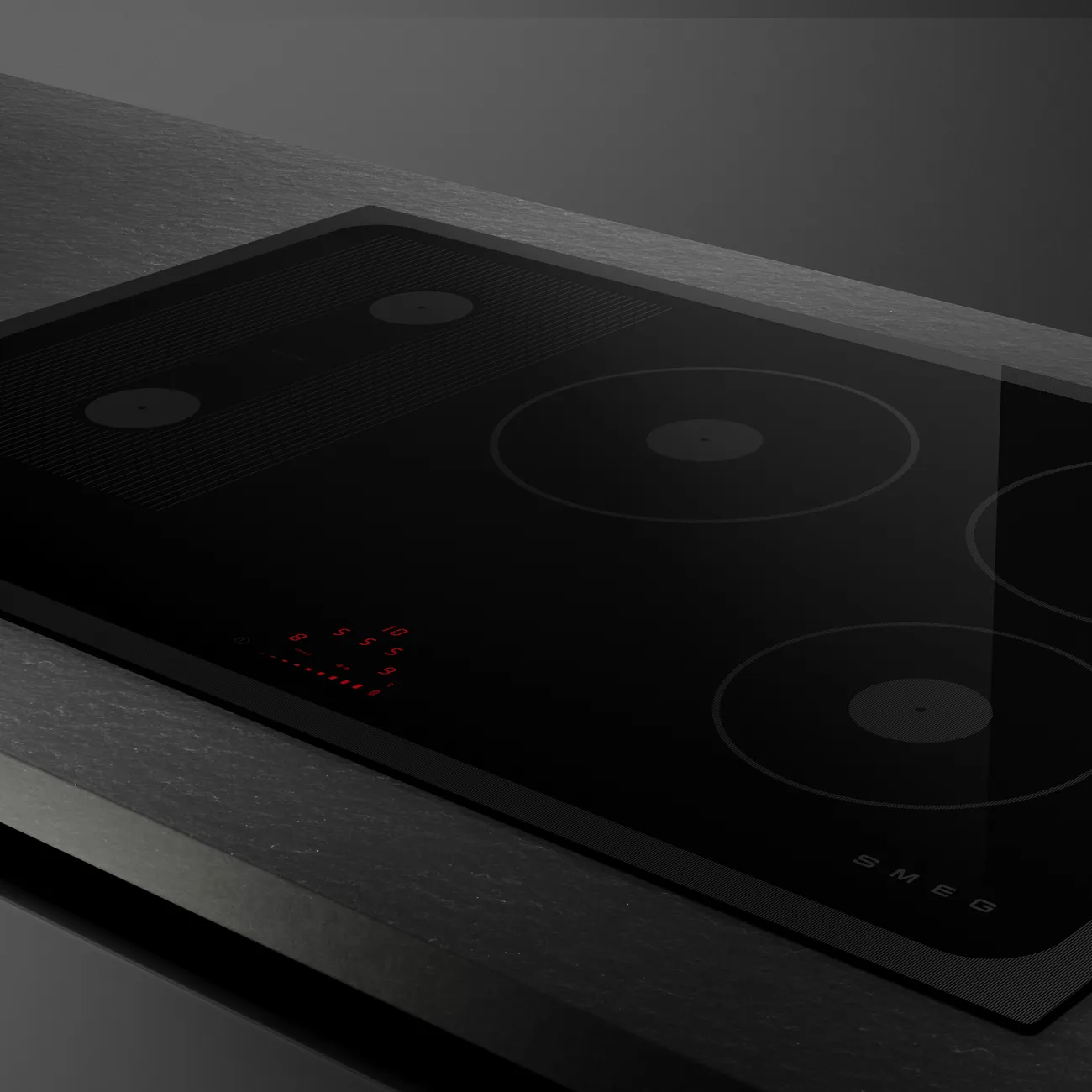 Smeg SI1M24854D Herdunabhängiges Induktionskochfeld Schwarz