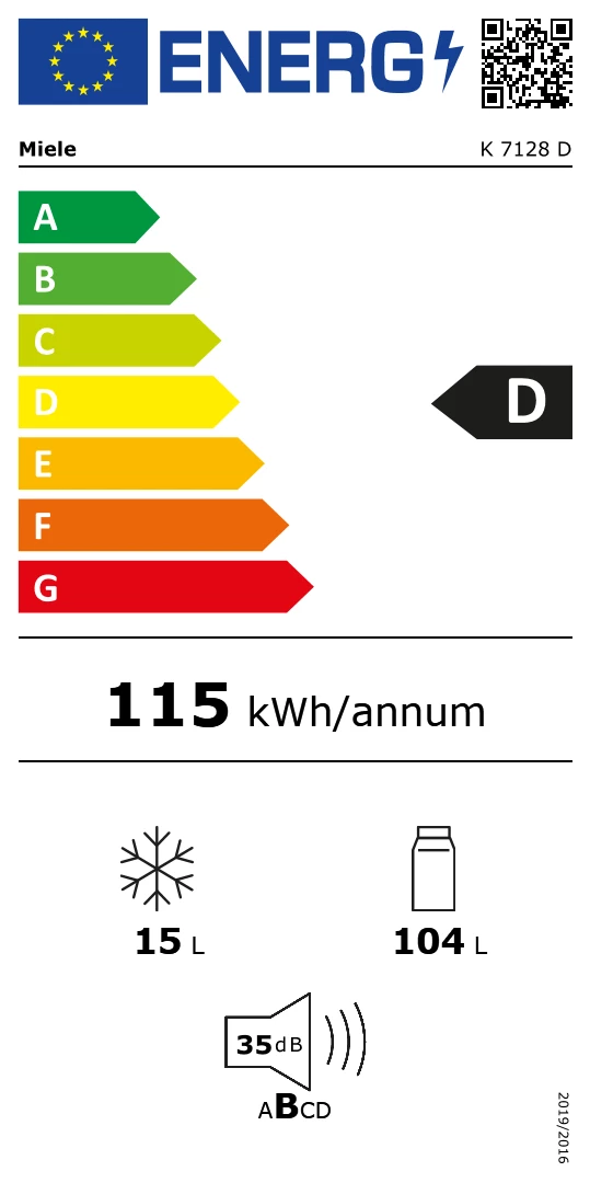 Energy Class D - Full EU energy label