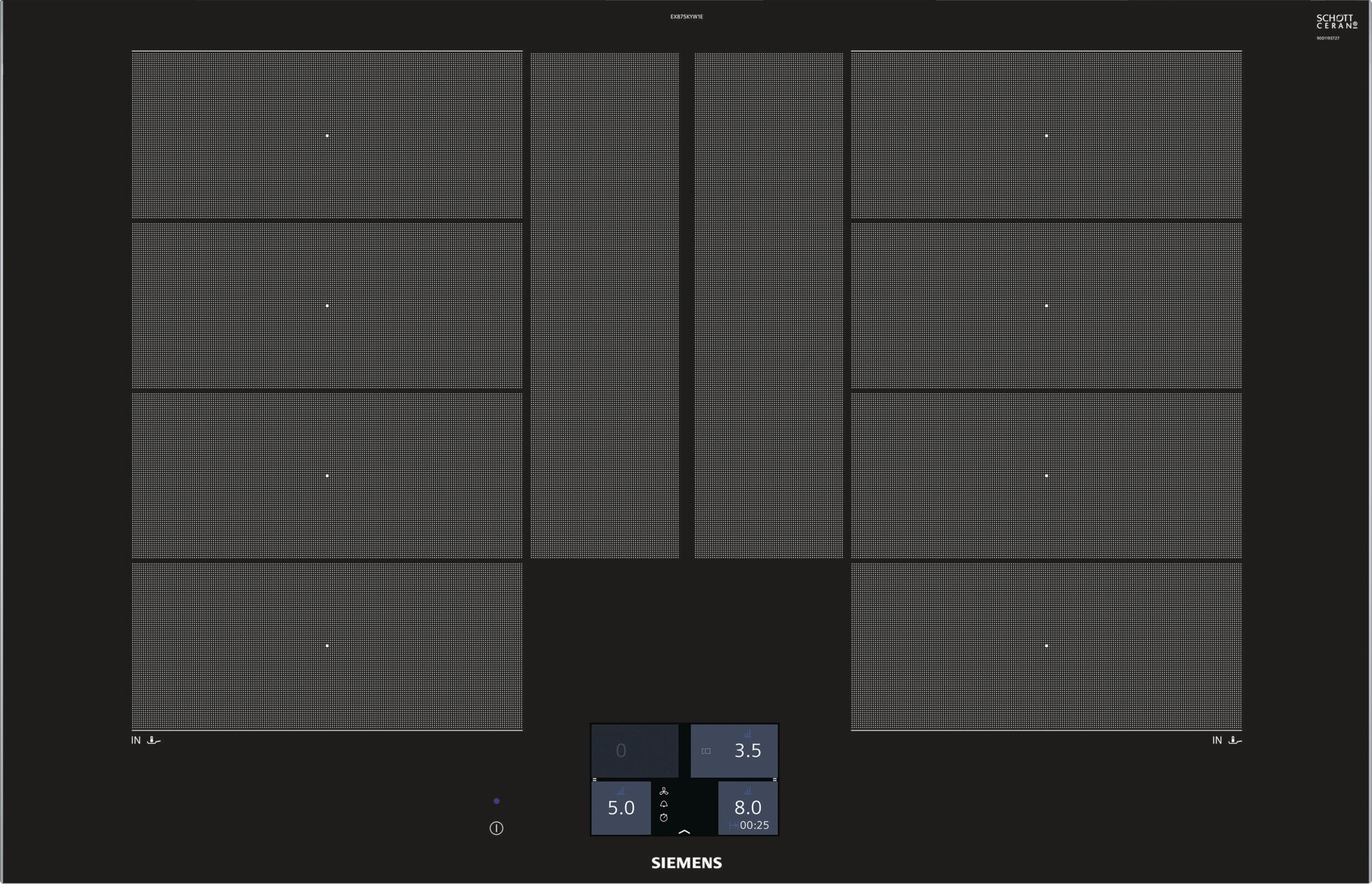 Siemens EX875KYW1E Einbau-Induktionskochfeld Schwarz