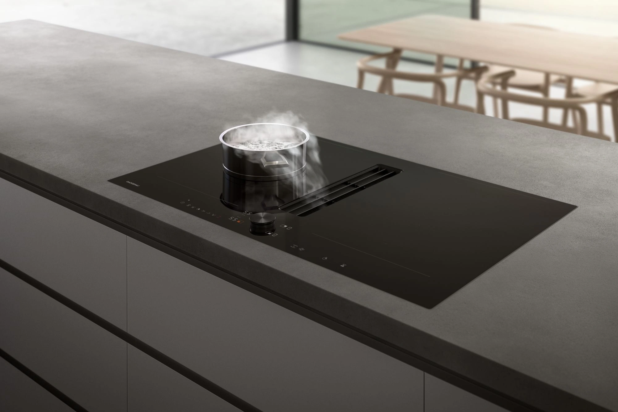 Gaggenau CV282101 Induktionskochfeld mit integriertem Wrasenabzug Schwarz