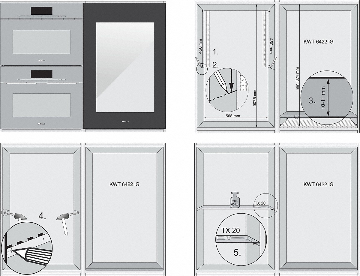 Miele KWT 6422 iG Einbau-Weintemperierschrank Graphitgrau