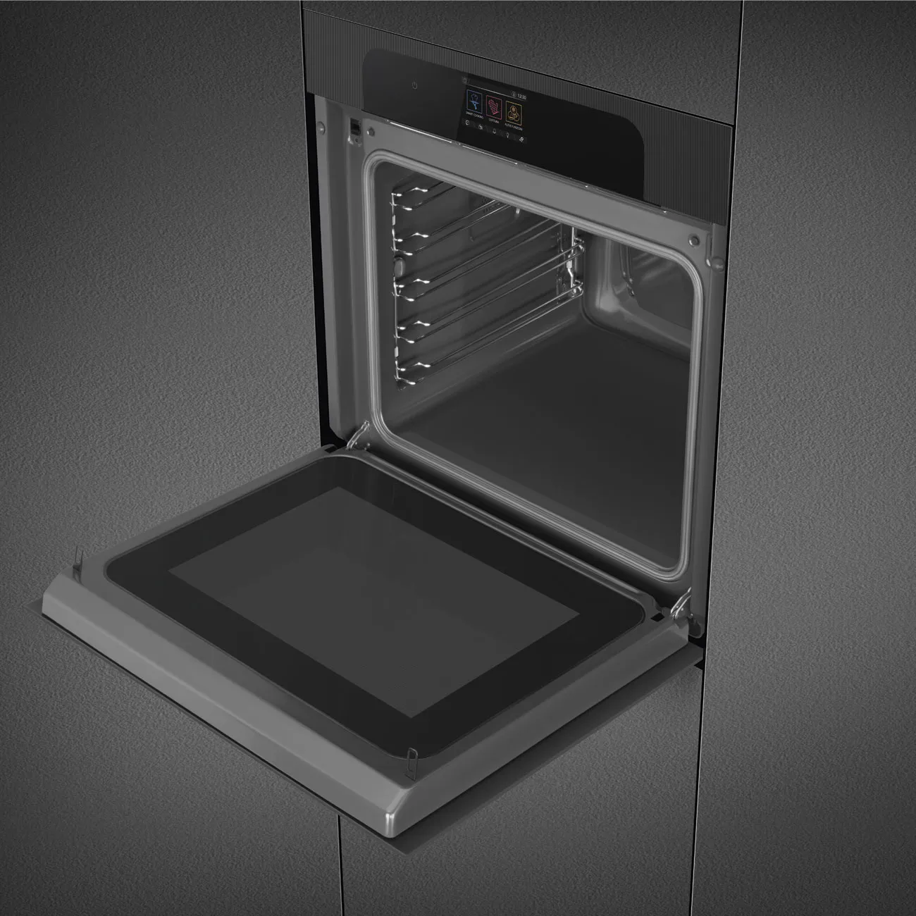 Smeg SO6204M2PB Einbau-Backofen mit Mikrowellenfunktion Schwarz