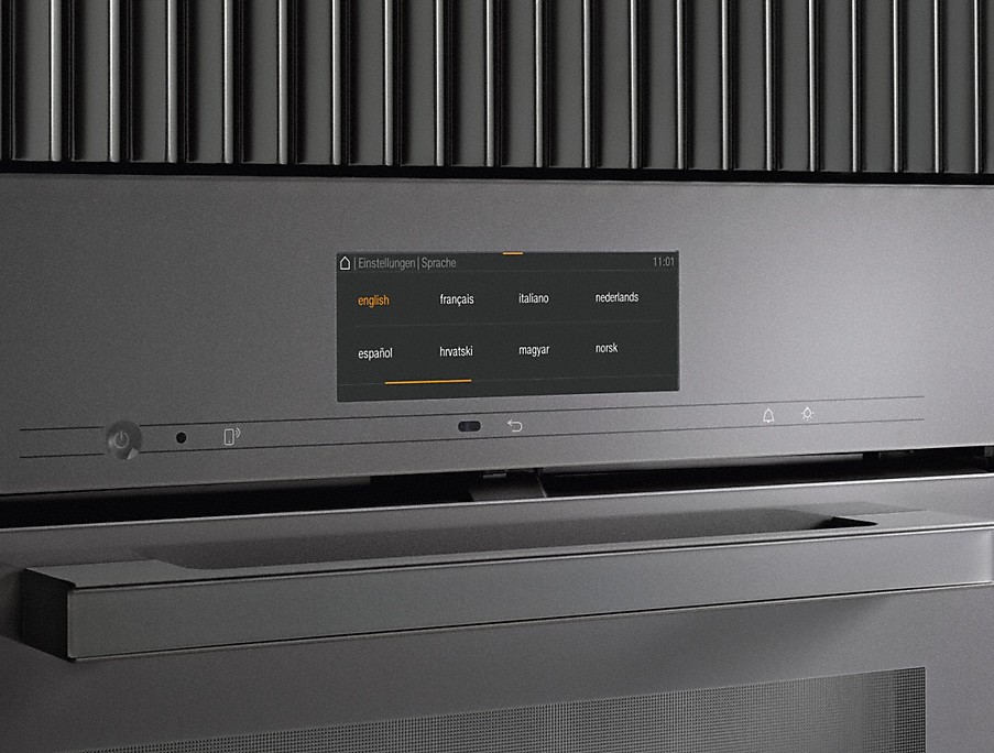 Miele Multilingua Miele Backofen Display mit multilingua spracheinstellung