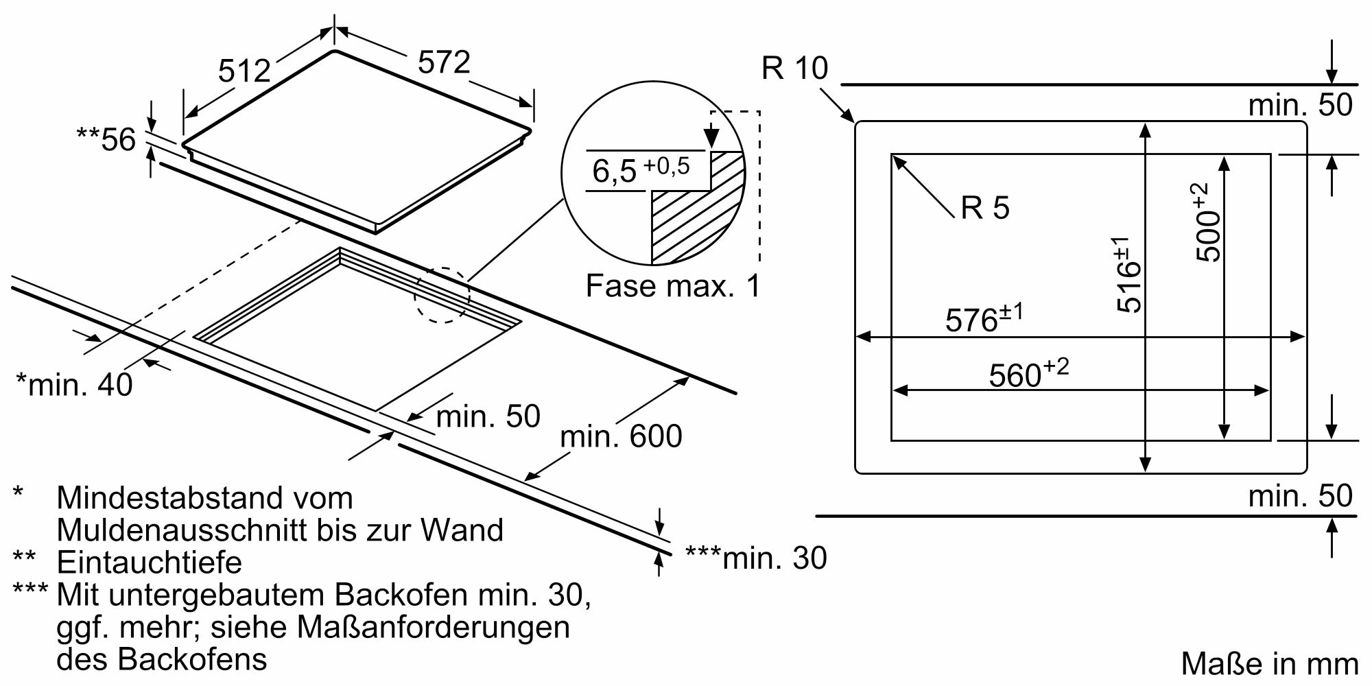 Siemens EX607NYV6E Einbau-Induktionskochfeld Schwarz