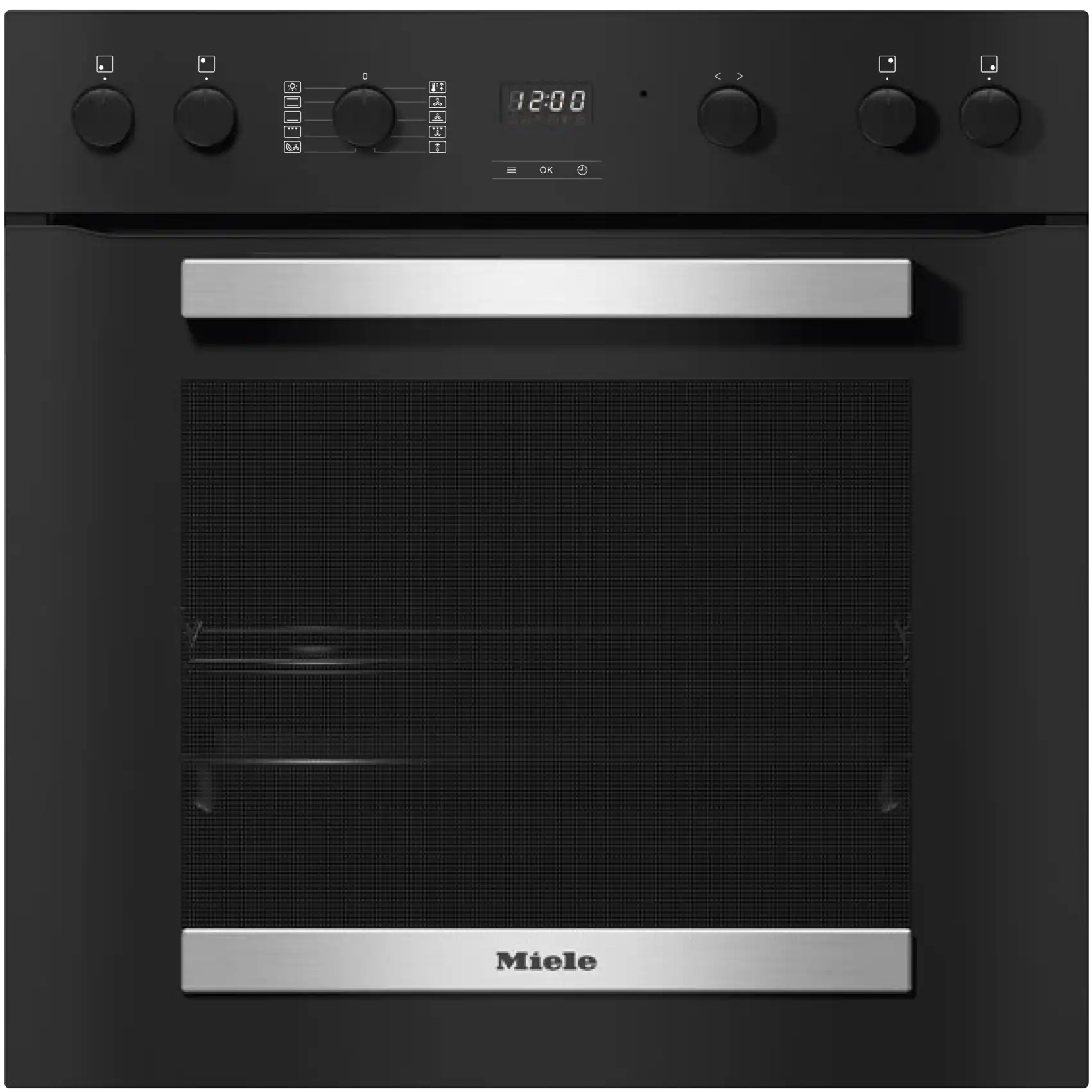 Miele H 2455 E Active Einbau-Herd Obsidianschwarz/Edelstahl