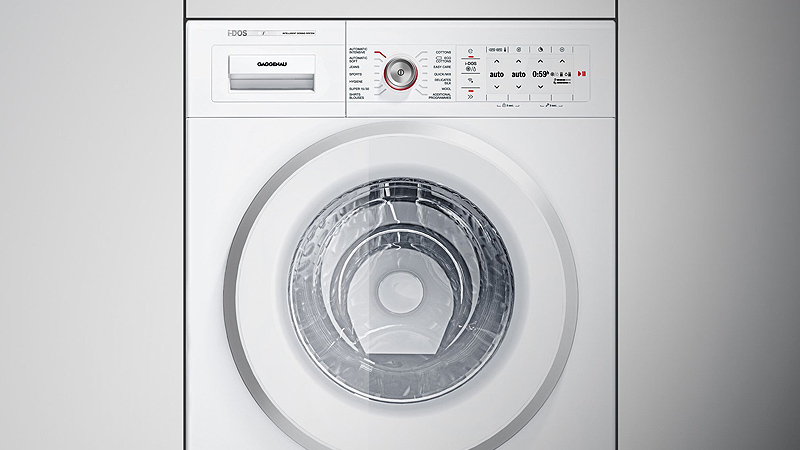 Gaggenau Waschmaschine eine Gaggenau Waschmaschine vor hellgrauem hintergrund