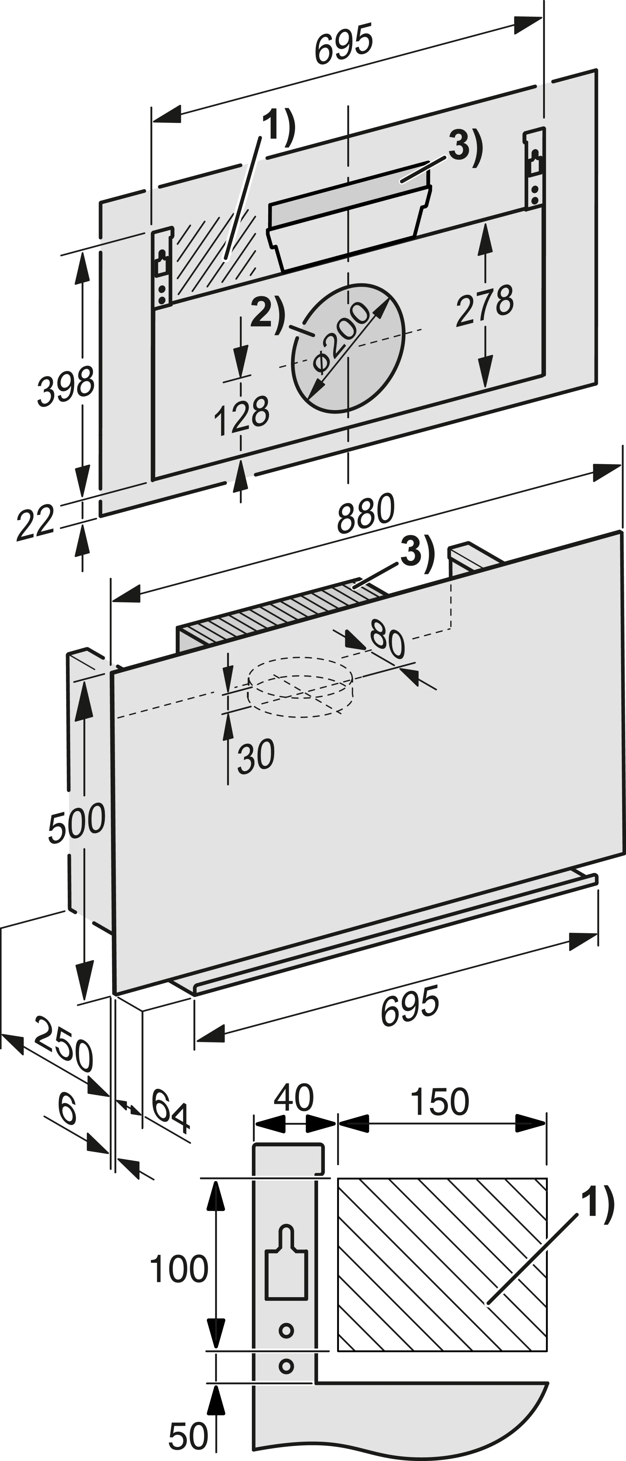 Miele DA 9092 W Wand-Dunstabzugshaube Graphitgrau