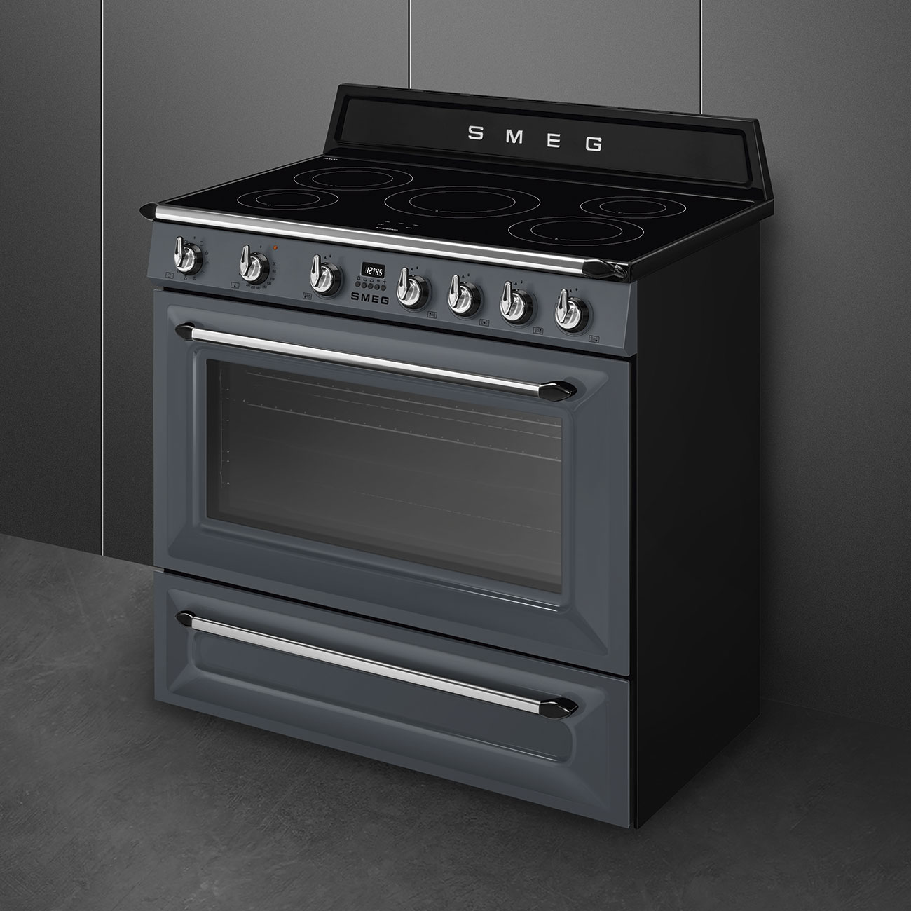 Smeg TR90IGR2 Stand-Herd Slate Grey