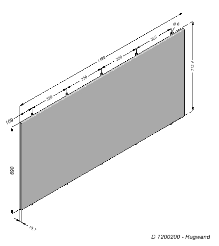 Novy 7200200 Rückwandpaneel Edelstahl