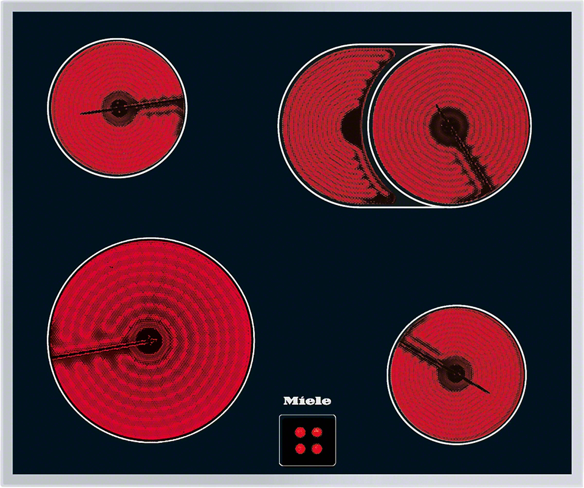 Miele KM 6024 EDST Herdgesteuertes Elektrokochfeld Edelstahl