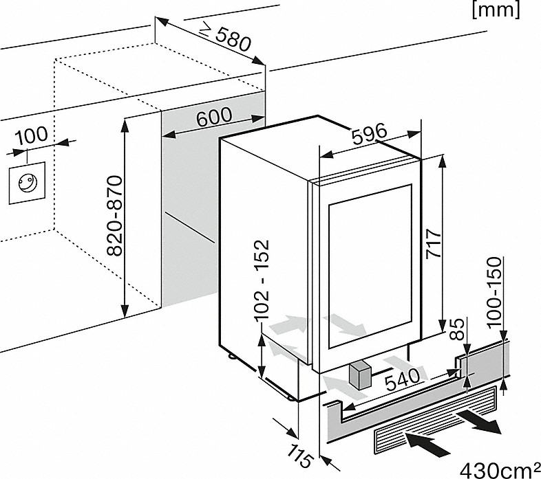 Miele KWT 6312 UGS Unterbau-Weintemperierschrank 