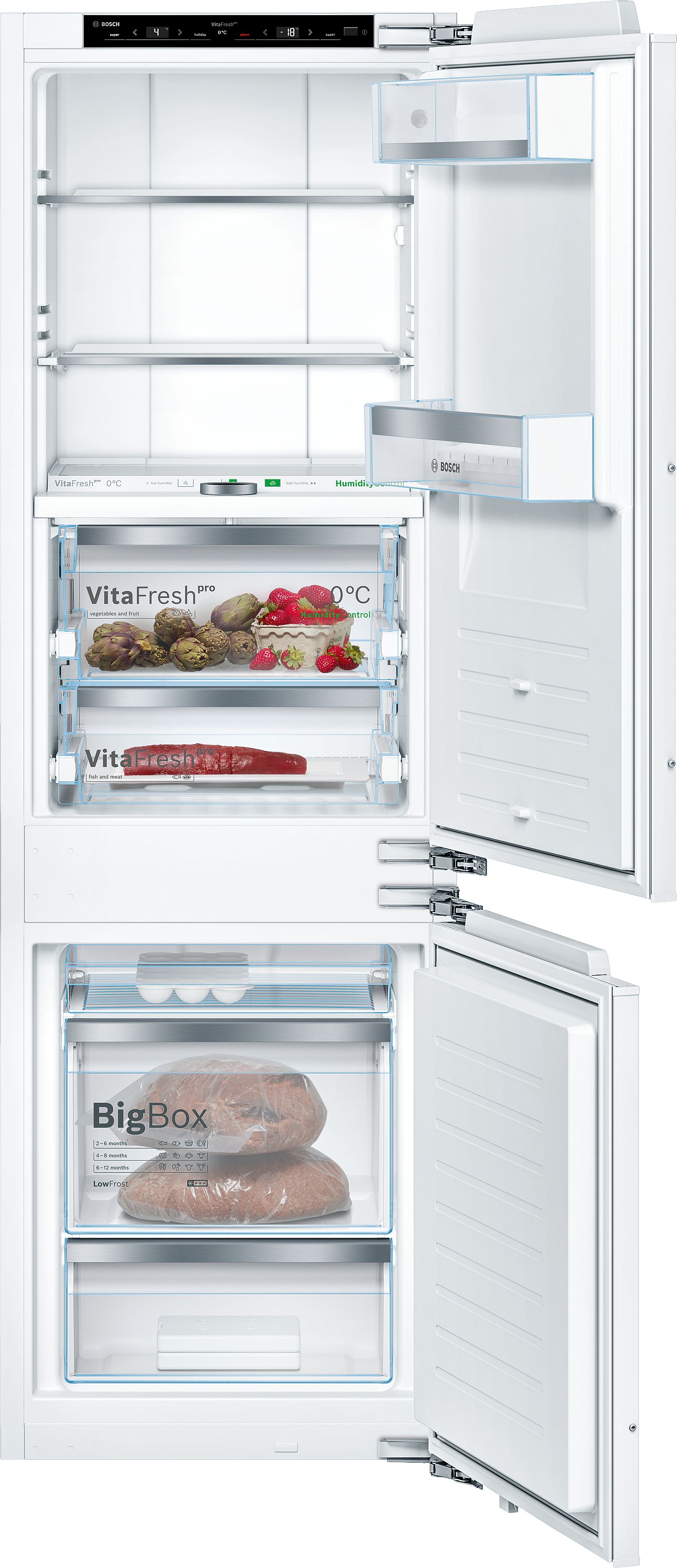 Bosch KIF86PFE0 Einbau-Kühl-Gefrierkombination 