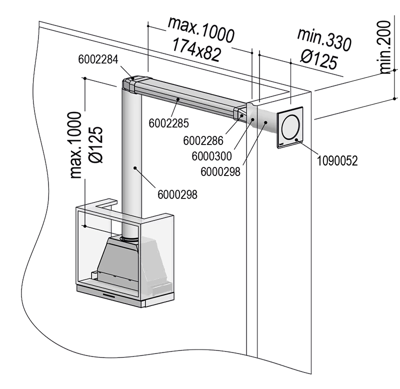 berbel Set II Flach 125 bT Abluft-Set berbel Set II Flach 125 bT Abluft-Set
