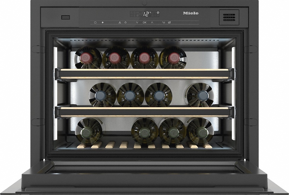 Miele KWT 7112 IG Einbau-Weintemperierschrank Obsidianschwarz