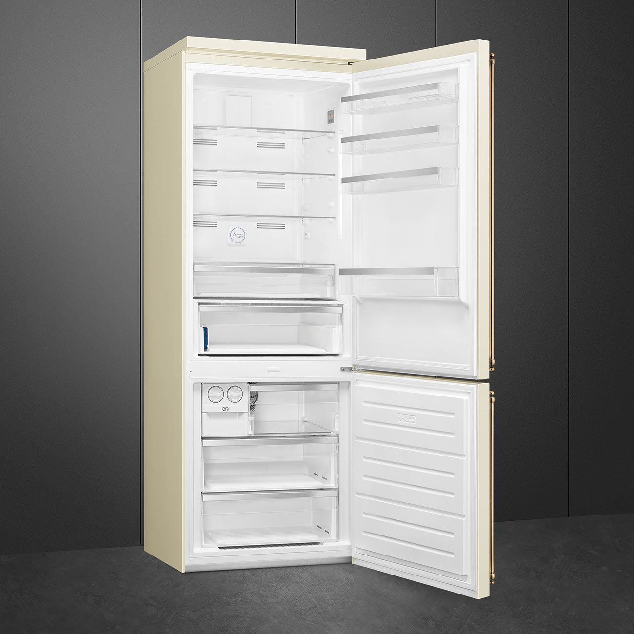 Smeg FA8005RPO5 Stand-Kühl-Gefrierkombination Creme