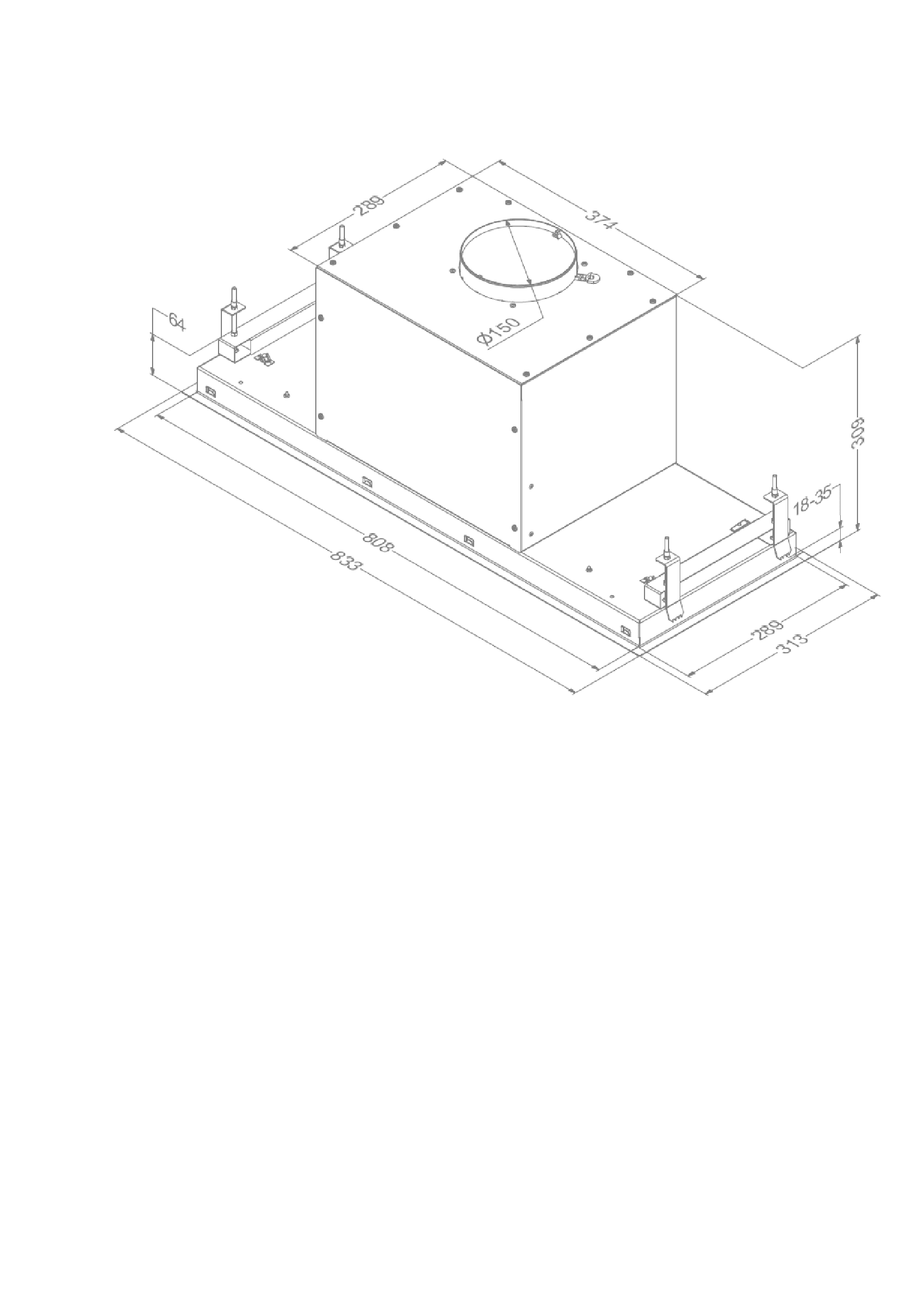 Novy Crystal 26080 Lüfterbaustein Weiß