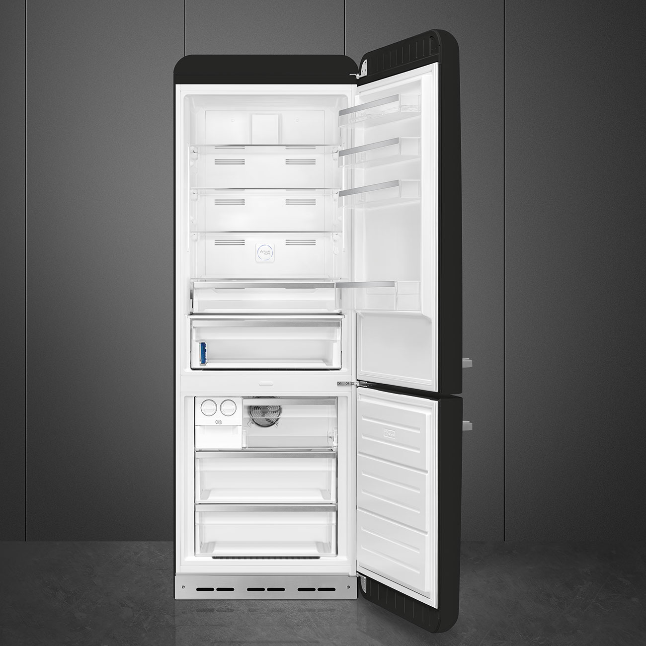 Smeg FAB38RBL5 Stand-Kühlschrank Schwarz