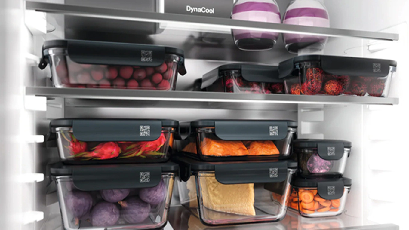 Miele Gourmet Boxen Miele Gourmet Boxen mit QR Code im Kühlschrank