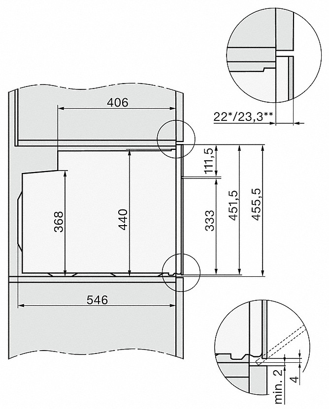 Miele H 7440 BPX Griffloser Kompakt-Backofen Obsidianschwarz