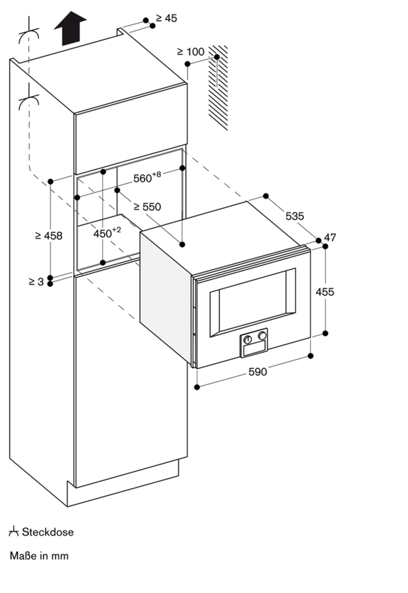 Gaggenau BM451110 Einbau-Mikrowelle Edelstahl