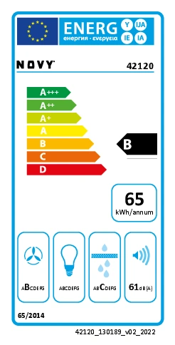 Energieklasse B - Vollständiges EU-Energielabel