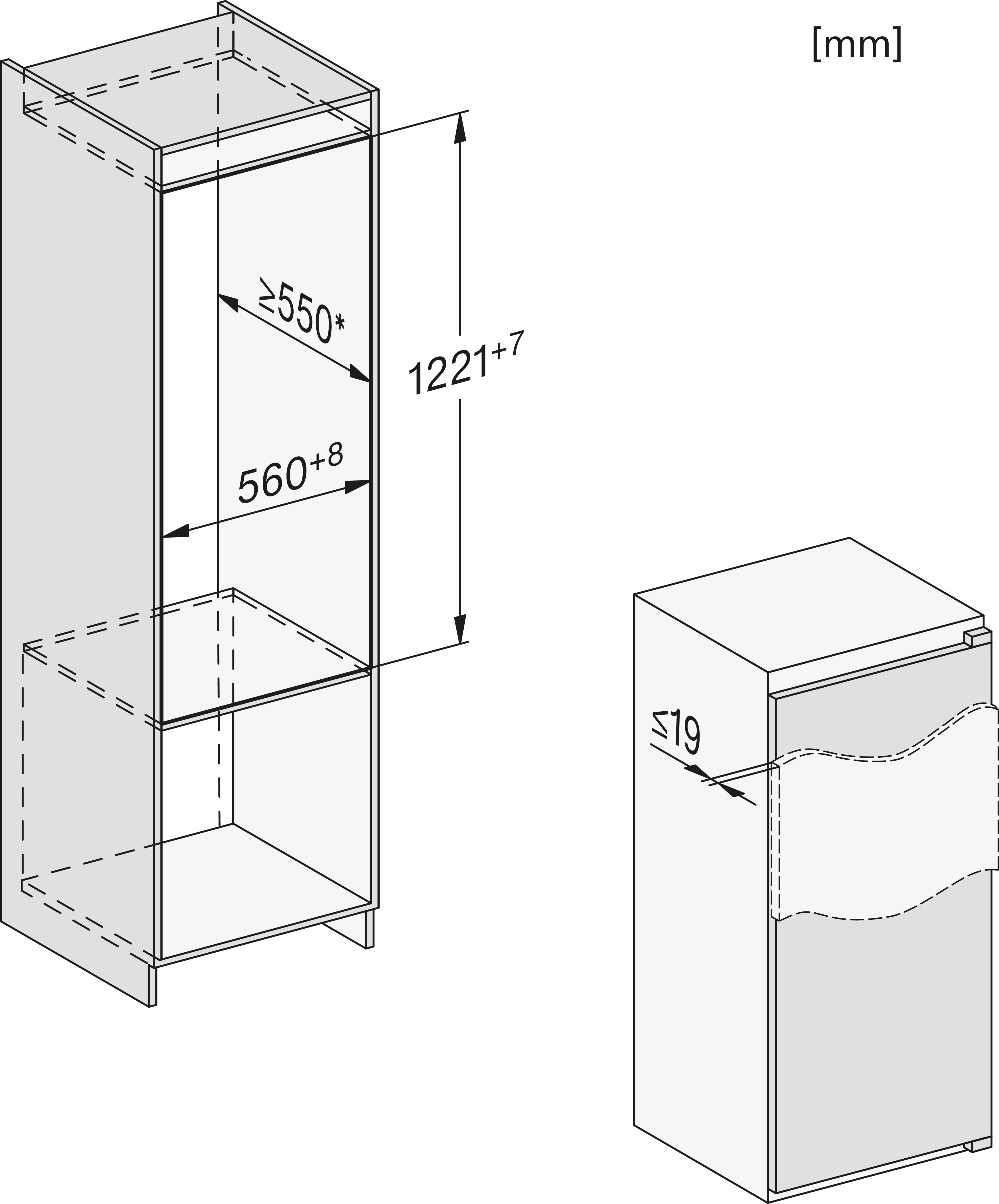 Miele K 7327 D Einbau-Kühlschrank